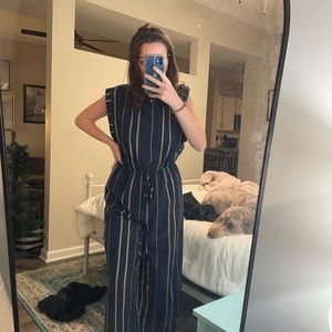 striped jumpsuit